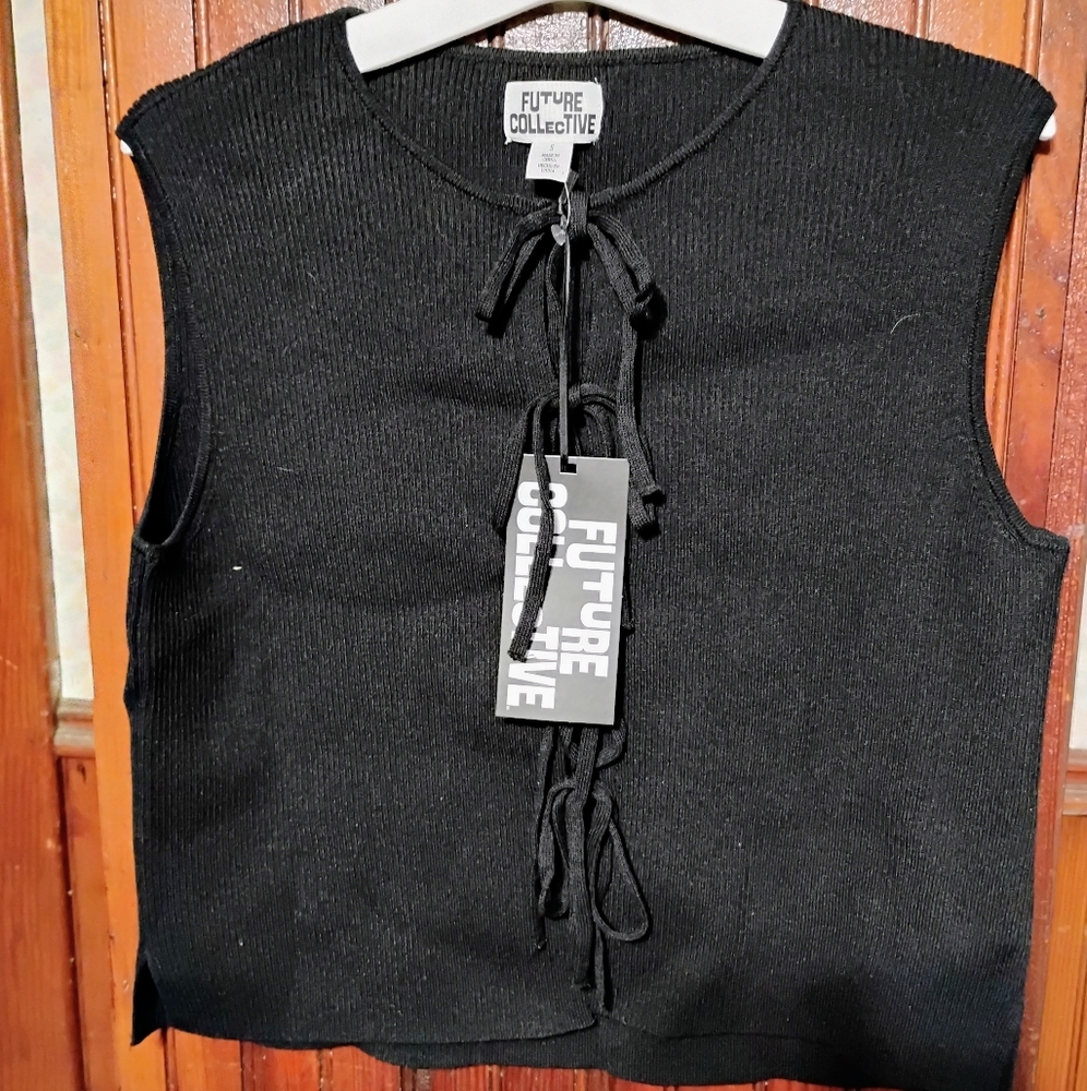 Future Collective Black Sleeveless Top